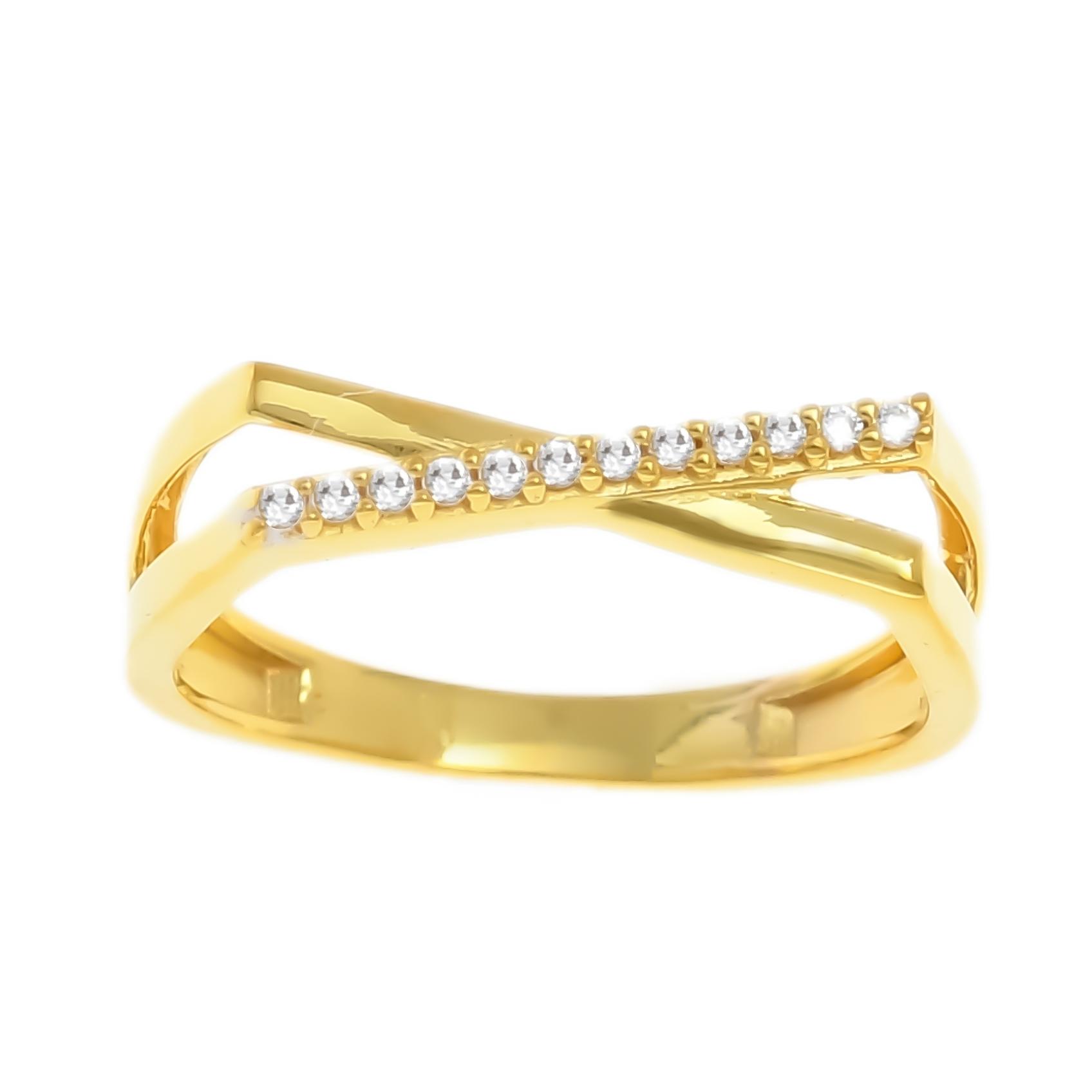 Crisscross Gold Ring