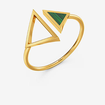 Dual Triangle Gold Ring