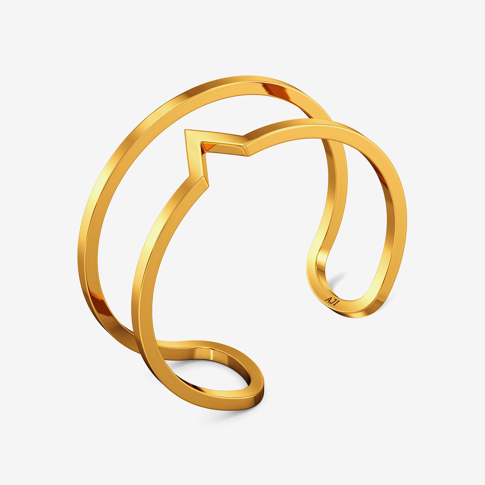 Bold Peak Gold Ring