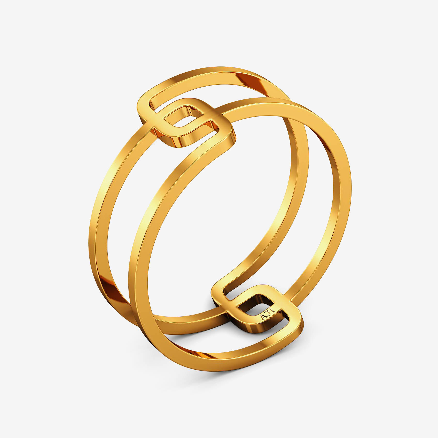 Modern Twist Gold Ring