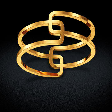 Modern Twist Gold Ring