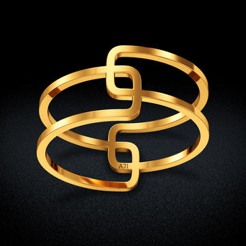 Modern Twist Gold Ring