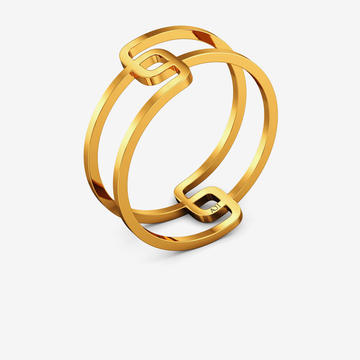 Modern Twist Gold Ring