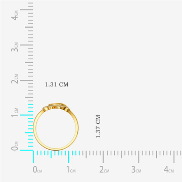 Stylish Leaf Design Kid’s Gold Ring
