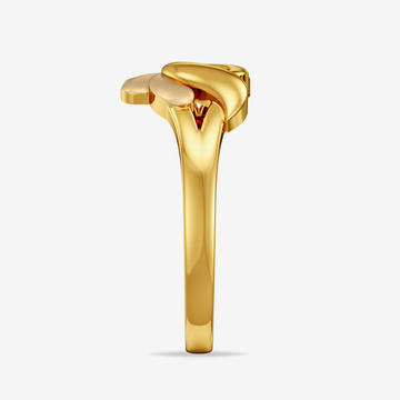 Stylish Leaf Design Kid’s Gold Ring