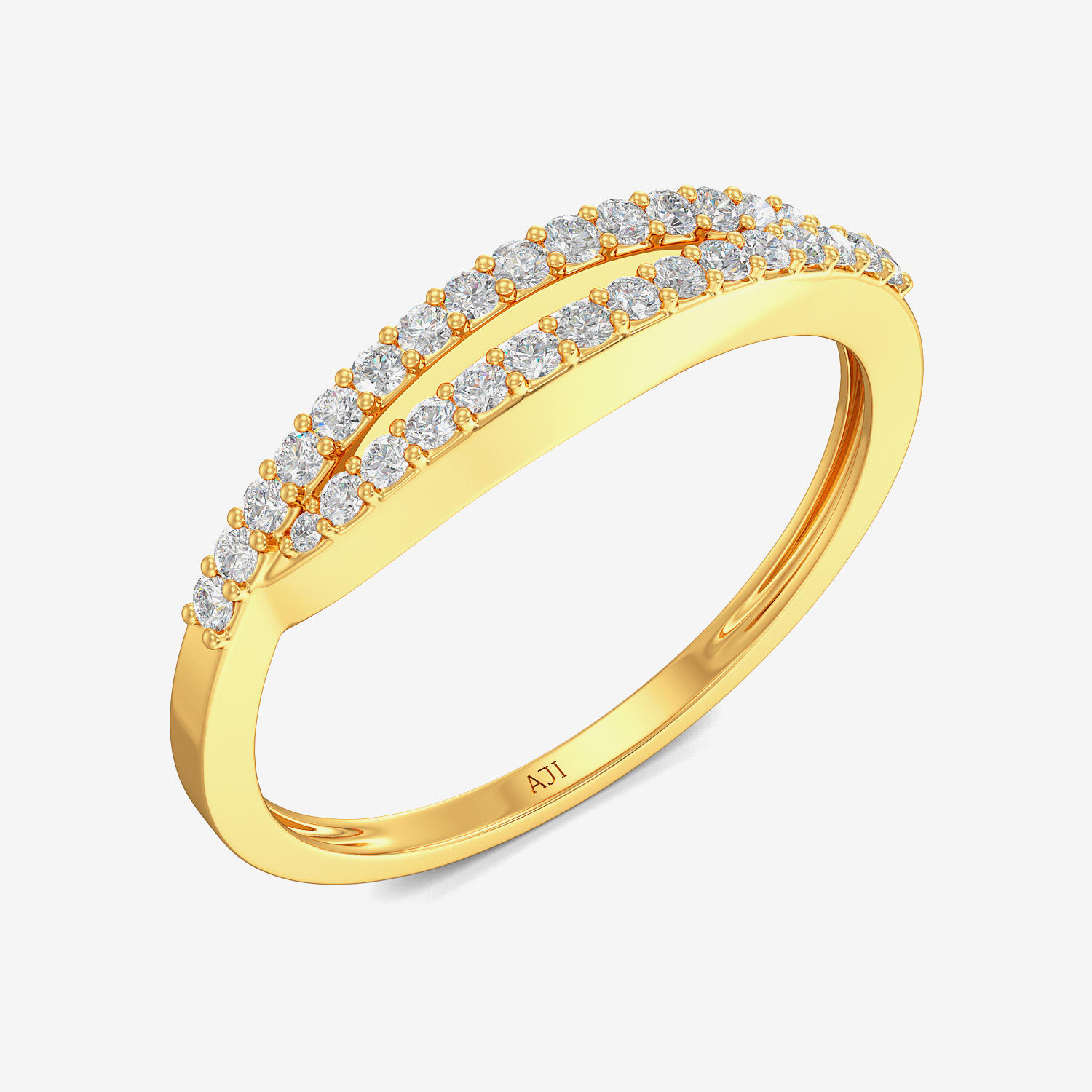 Shiny Slit Cosmos Gold Ring