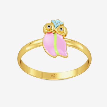 Baby Owl Designer Kids Gold Ring