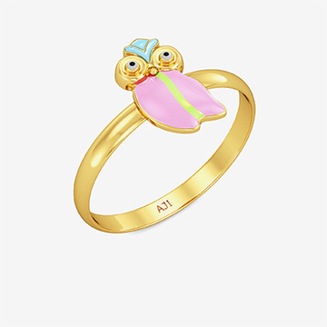 Baby Owl Designer Kids Gold Ring