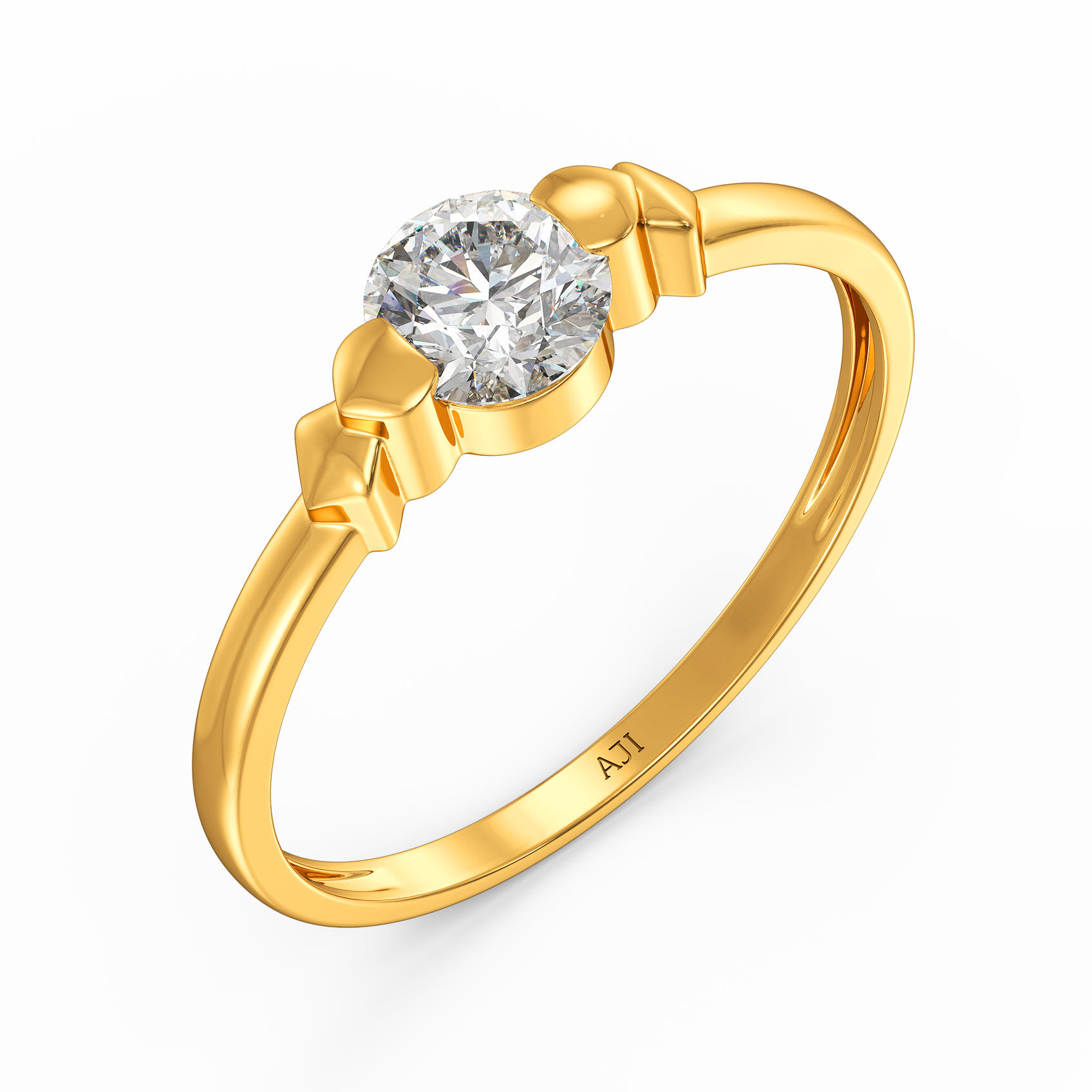Solo pebble Women Gold Ring