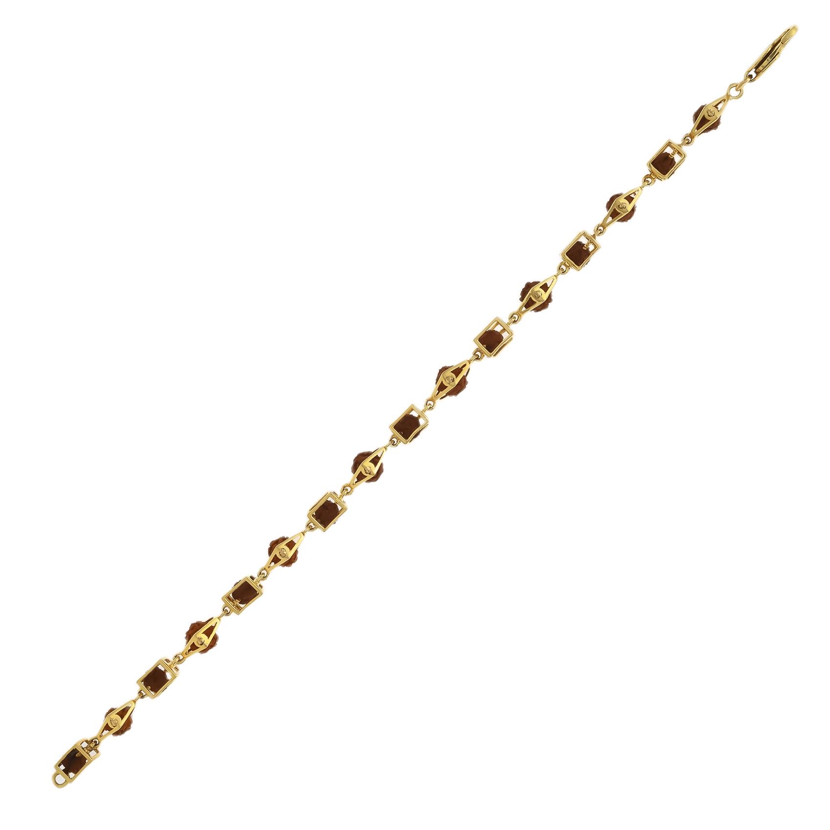 Sacred Rudraksha Gold Bracelet