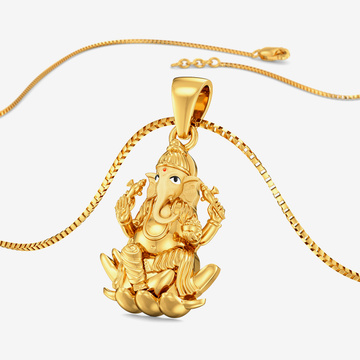 Godly Charm - Lord Ganesh Gold Locket