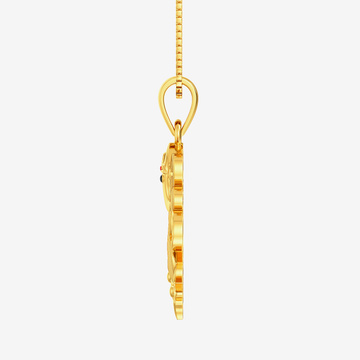 Peace be with you - Lord Ganesh Gold Pendant
