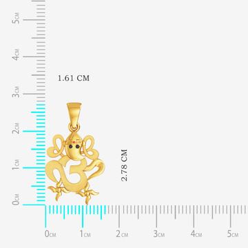 Peace be with you - Lord Ganesh Gold Pendant