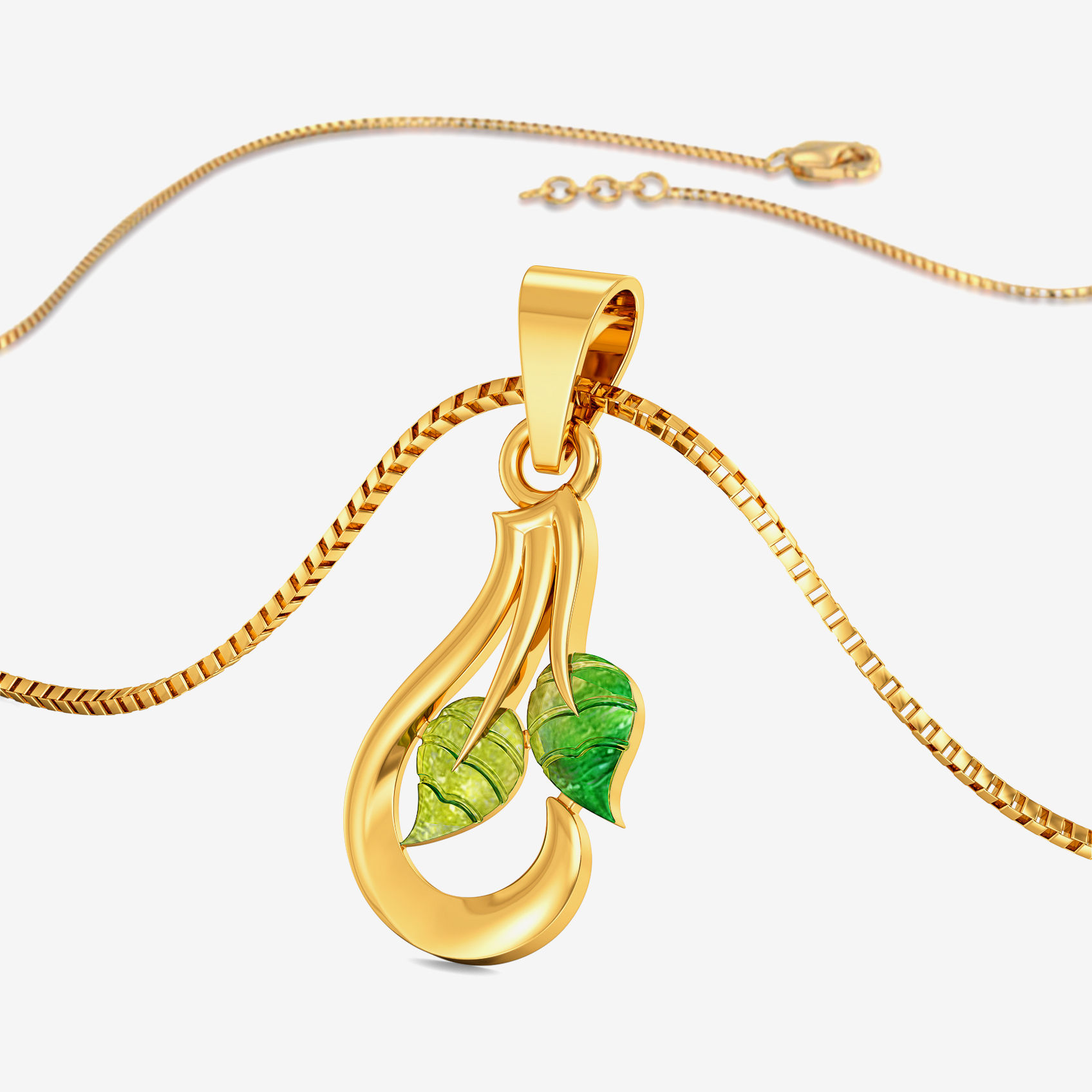 Nature-Inspired Green Leaf Pendant