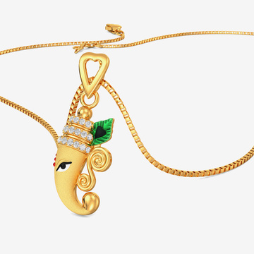 Lord Ganesh Gold Pendant