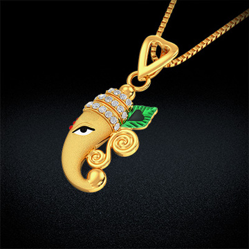 Lord Ganesh Gold Pendant