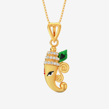 Lord Ganesh Gold Pendant