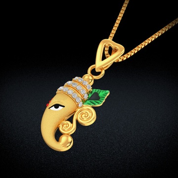 Lord Ganesh Gold Pendant