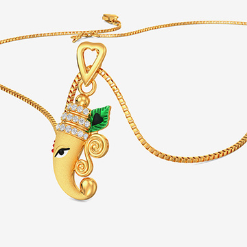 Lord Ganesh Gold Pendant