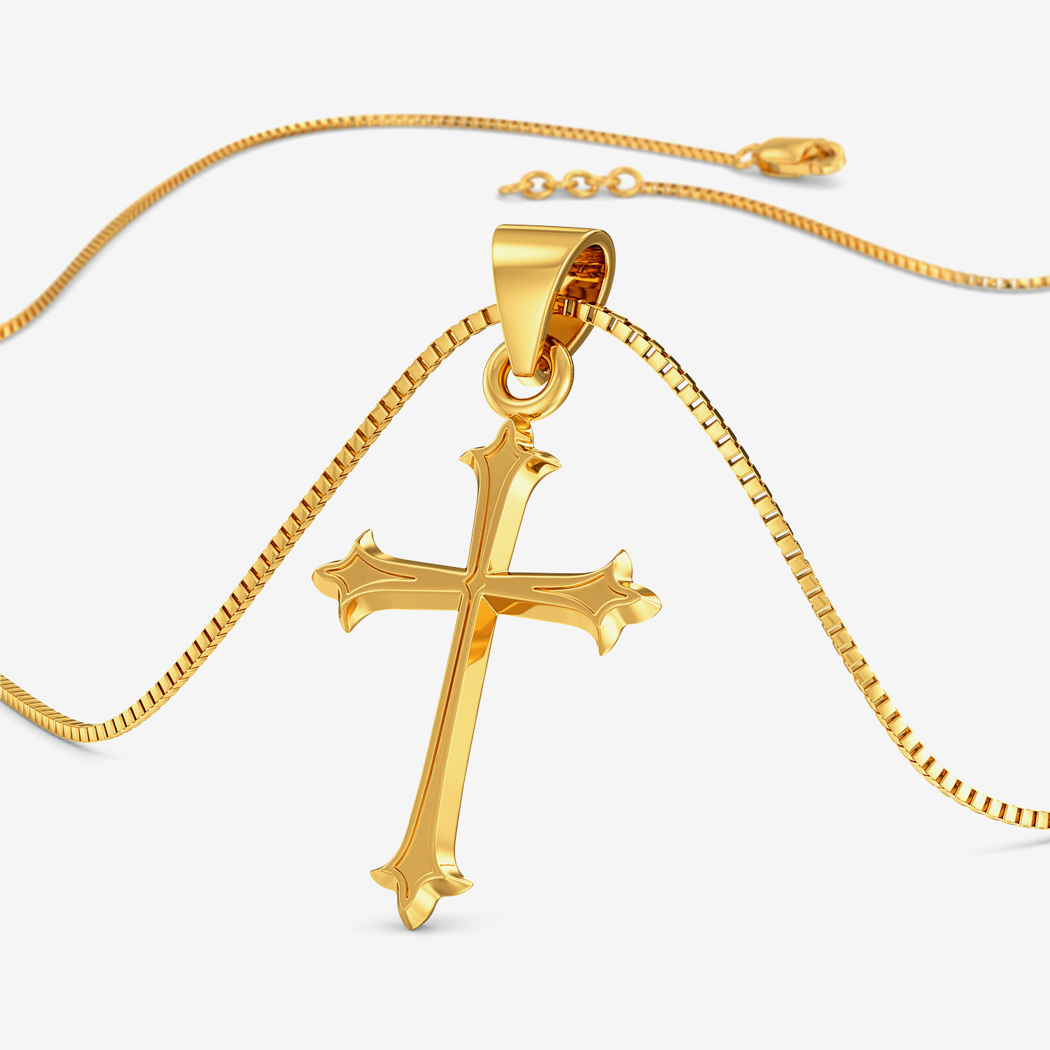 Messiah by your side - Golden Sharp Edged Holy Cross