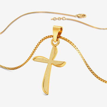 Glory of the Heavens - Holy Cross Gold Pendant