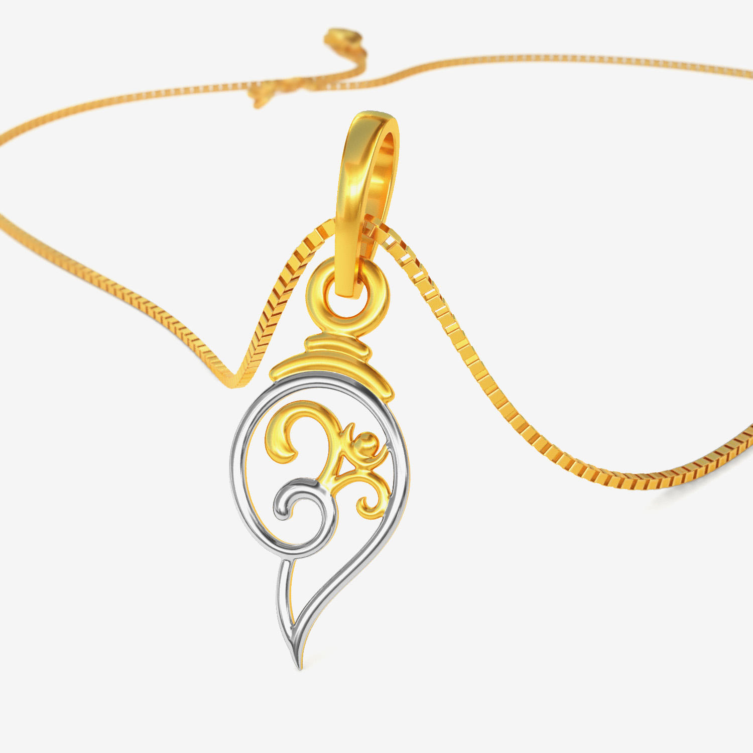 Peace and Angelic - Gold Ohm Pendant