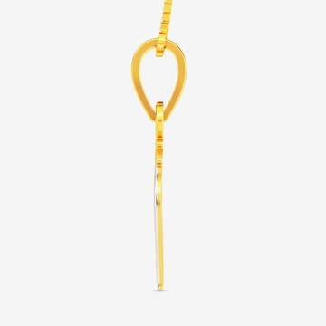 Peace and Angelic - Gold Ohm Pendant