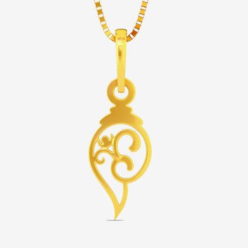 Peace and Angelic - Gold Ohm Pendant