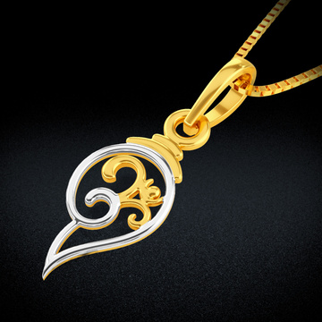 Peace and Angelic - Gold Ohm Pendant