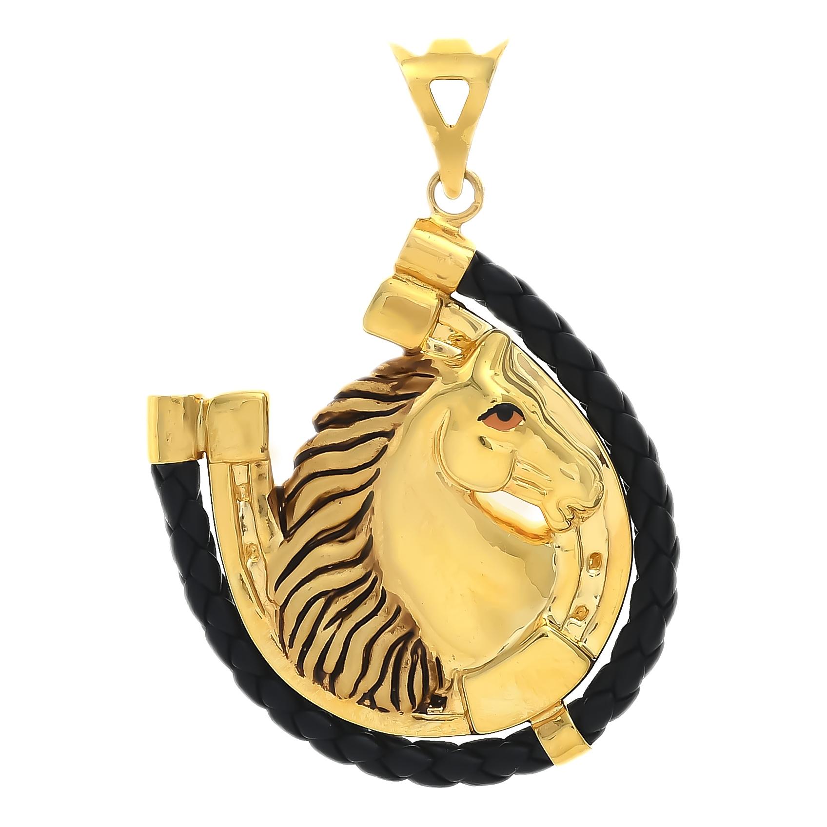 Horse Power Gold Pendant