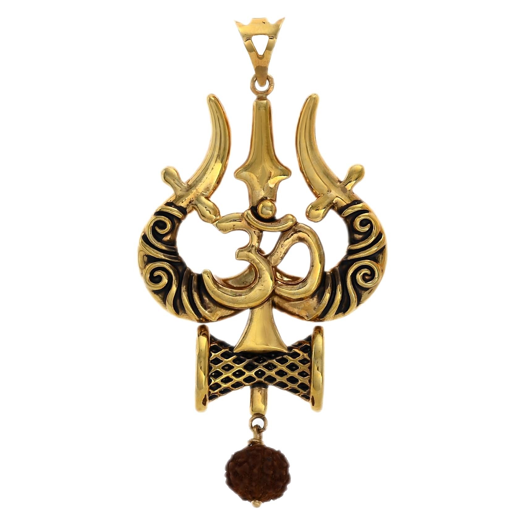 Shiva Namami Gold Pendant