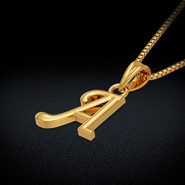 Gold Alphabet "A" Pendant