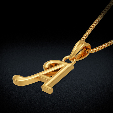 Gold Alphabet "A" Pendant