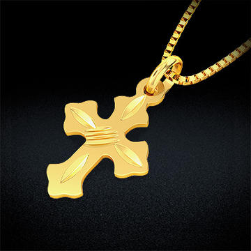 Gold Holy Cross Locket
