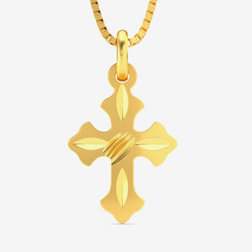 Gold Holy Cross Locket
