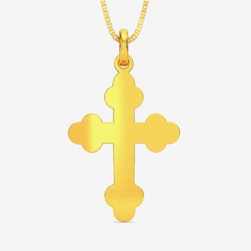Gold Holy Cross Locket