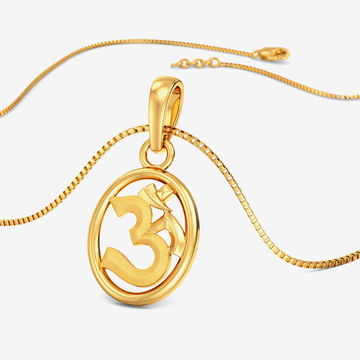 Gold Ohm Pendant