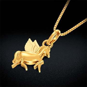 Celestial Horse Gold Pendant