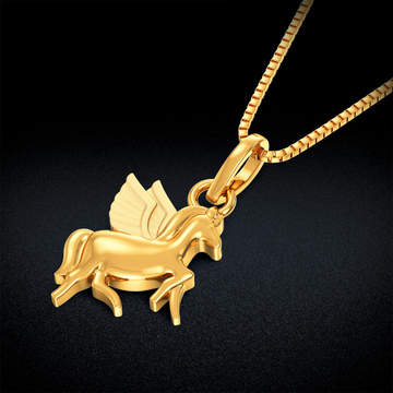 Celestial Horse Gold Pendant