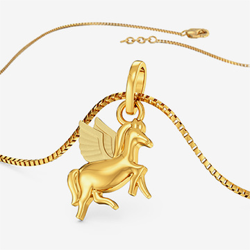 Celestial Horse Gold Pendant