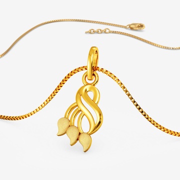 Charming Floral Bud Gold Pendant