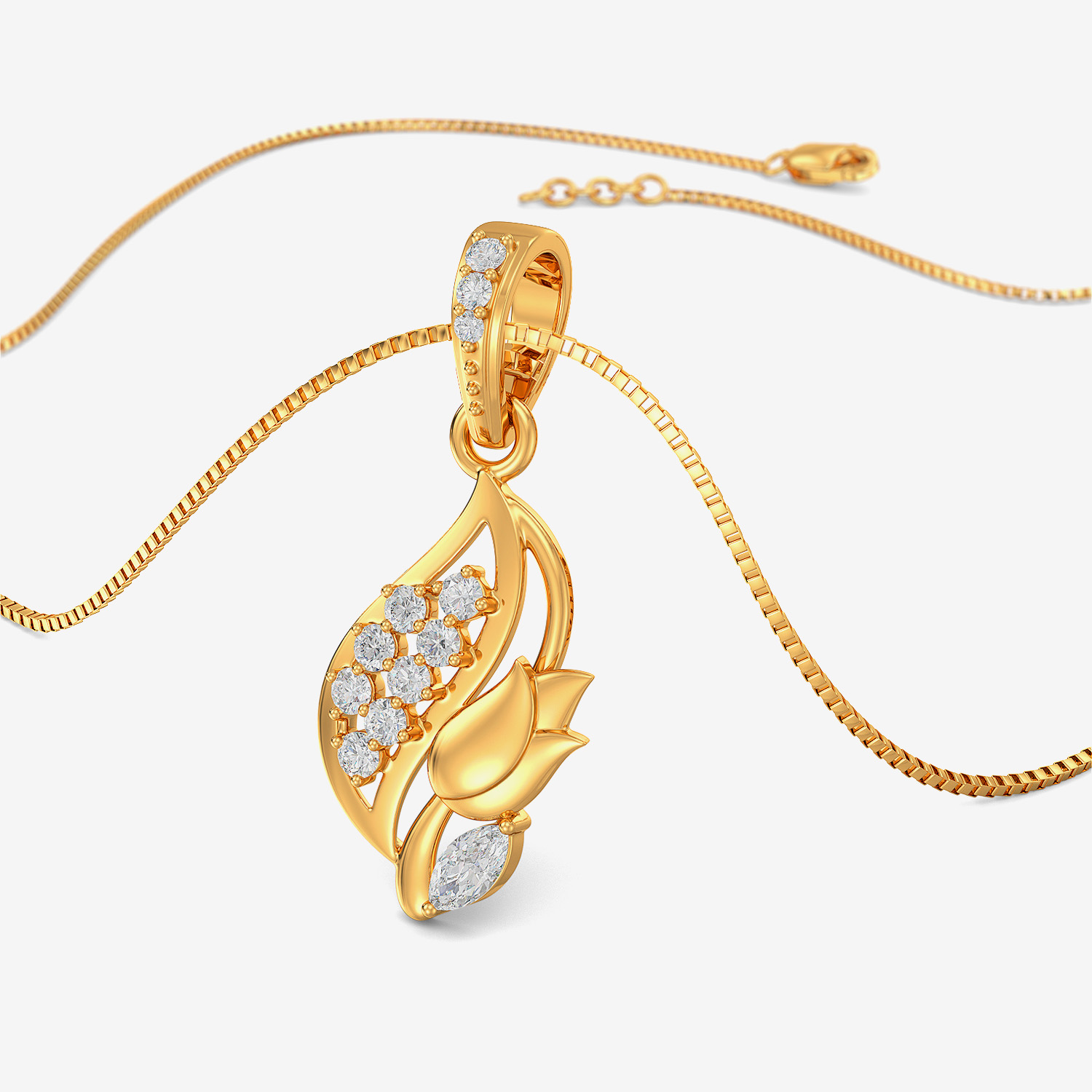 Gold Tulip Pendant