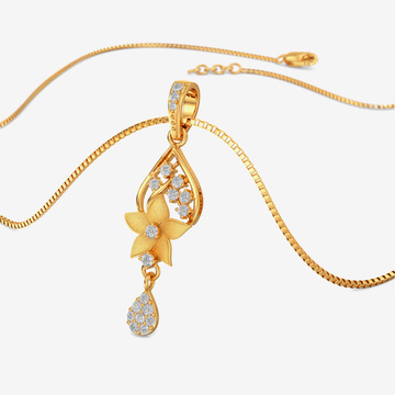 Gold Flower Pendant