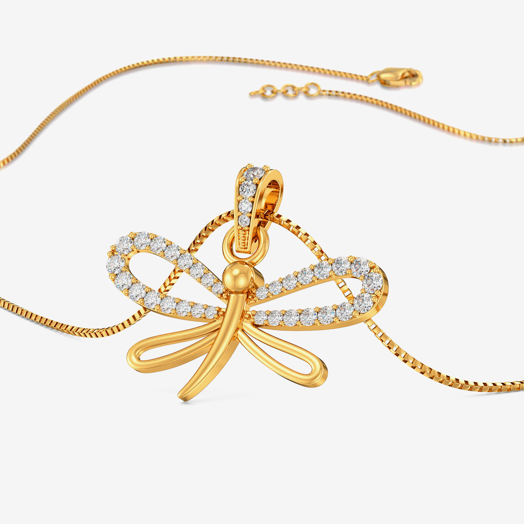 Elegant Butterfly Gold Pendant