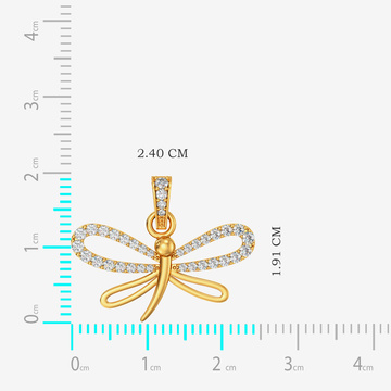 Elegant Butterfly Gold Pendant