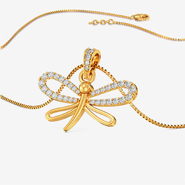 Elegant Butterfly Gold Pendant