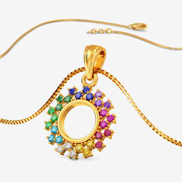 Chromatic Delight Gold Women Pendants
