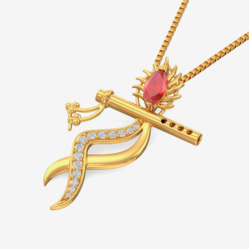Lord Krishna Gold Pendant