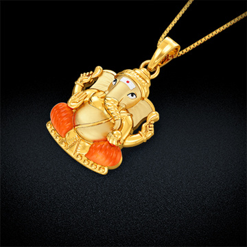 Lord Ganesh Gold Pendant