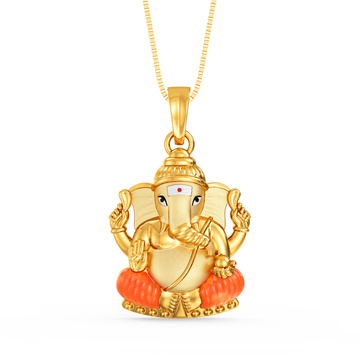 Lord Ganesh Gold Pendant